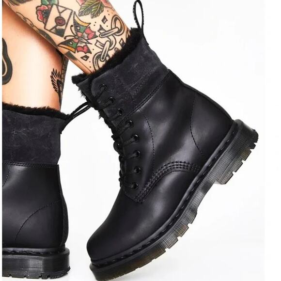 Doc Martens Kolbert 1460 WinterGrip Leather Suede Mid Calf Boots Dr. Martens - Picture 2 of 11